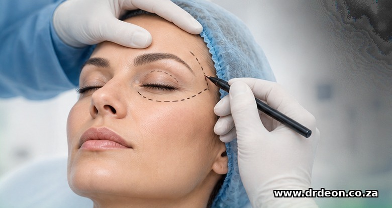 Clinical illustration: Why a facelift and blepharoplasty are often planned together — visualised for The article is general information about a combined surgical option. Individual candidacy, recovery and outcome...
