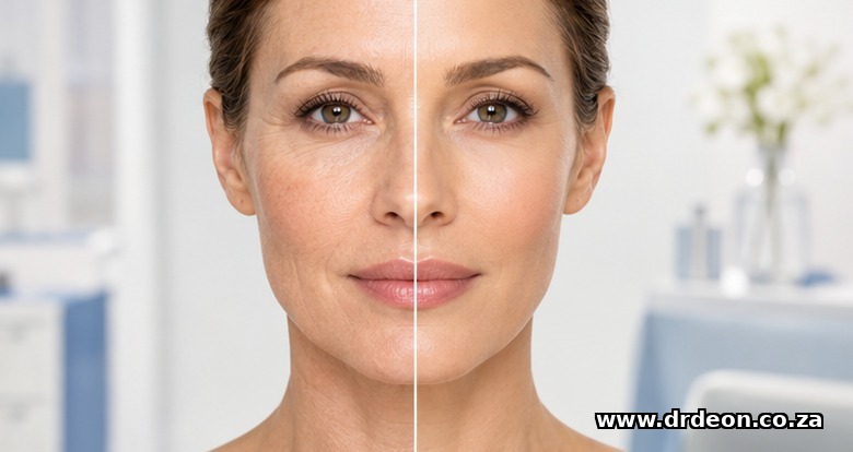 Clinical illustration: Thread lift vs facelift: side-by-side comparison — visualised for What is a thread lift?