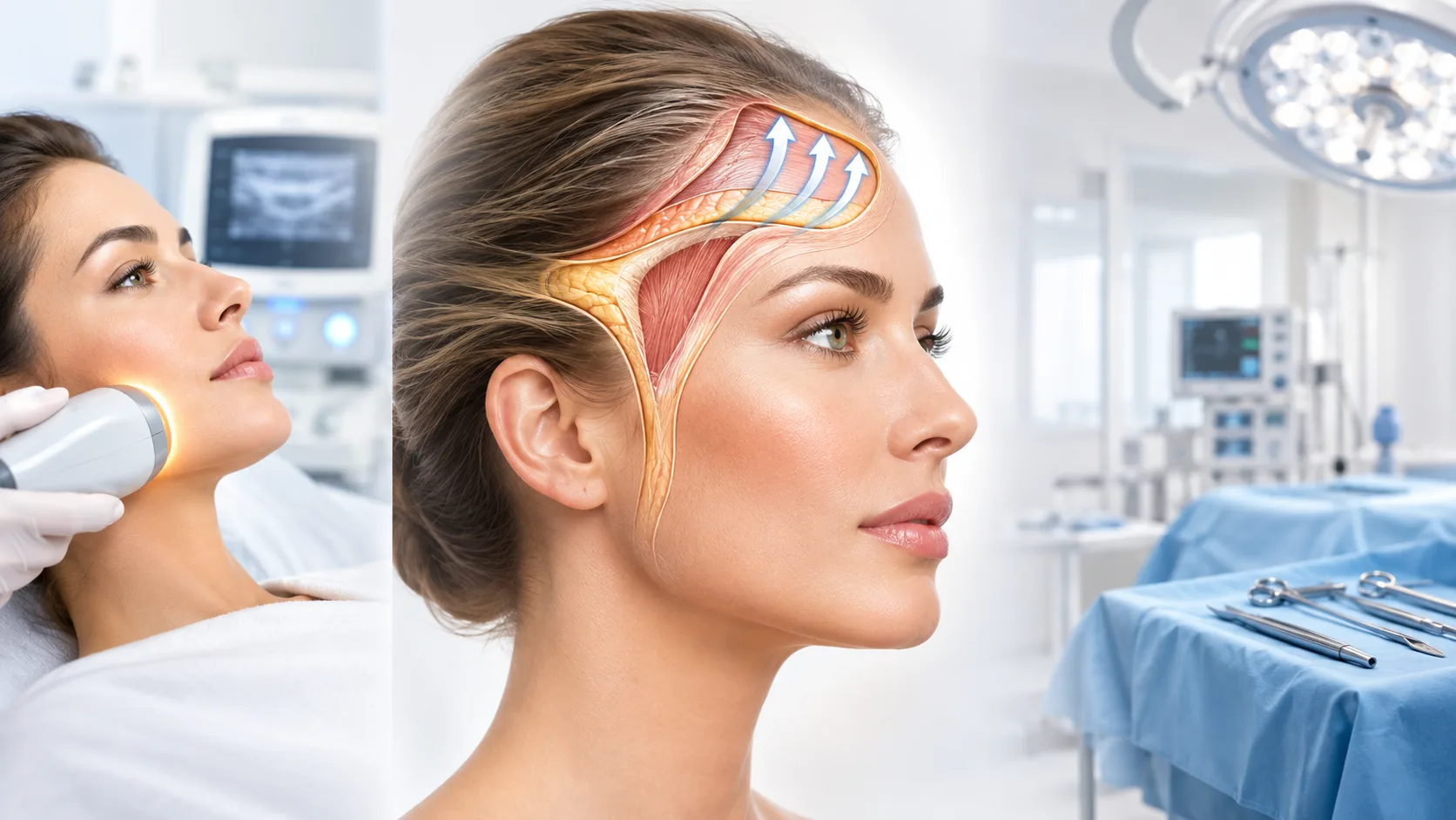 Editorial hero image for forehead lift — visualised clinical reference